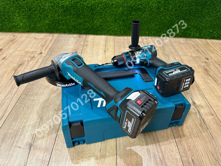 Набор Аккумуляторный 2/1 Makita КШМ DGA504 Шуруповерт DHP485BL 36V 8Ah