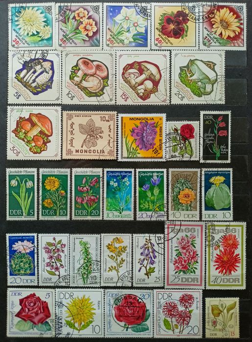 Марки поштові флора (квіти)