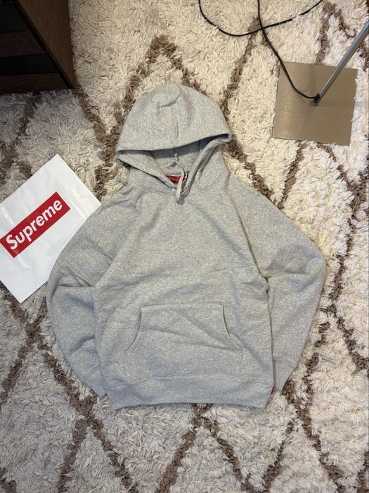 Supreme Vertical Logo Hoodie Grey – Size S