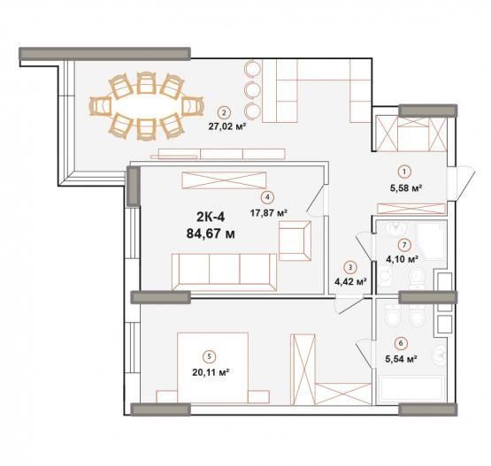 Без % 2к 85м   ЖК  Edelweiss House /  Едельвейс Печерськ