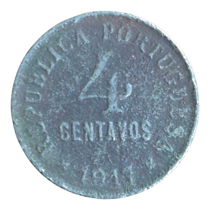 Portugal. Moeda 4 centavos 1917