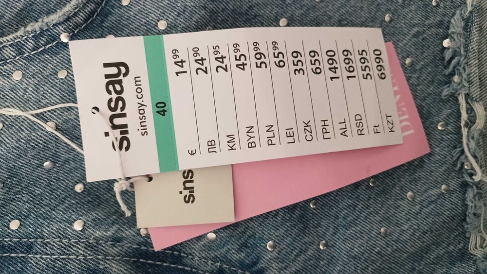 Jeansowe spodenki damskie rozmiar 40