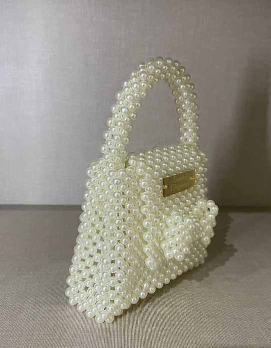 Mini Mala de Mão de Perolas