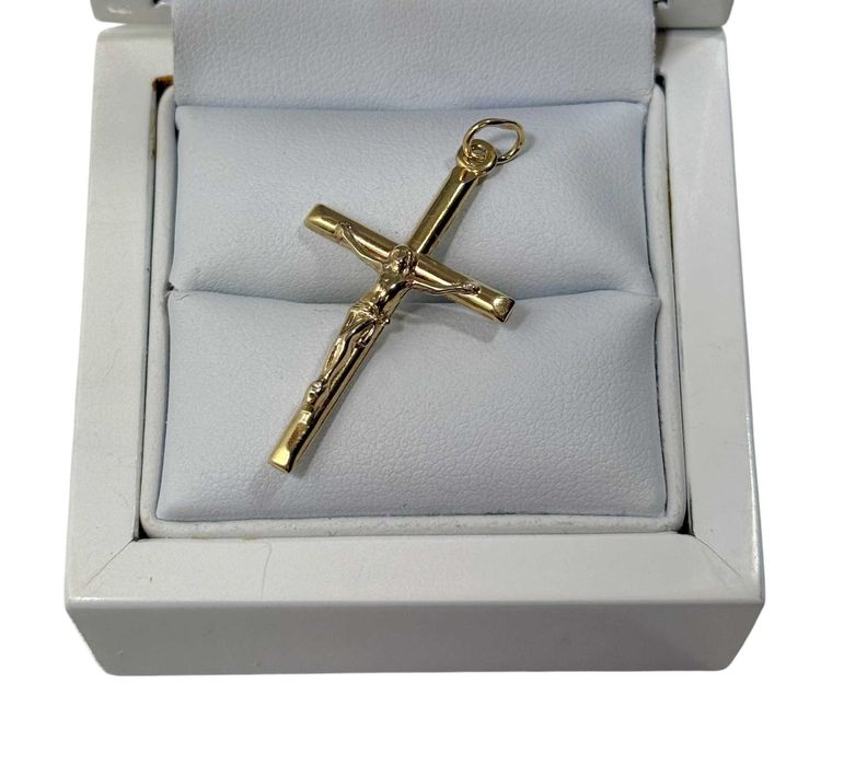 Złota zawieszka krzyż 1,56g 585