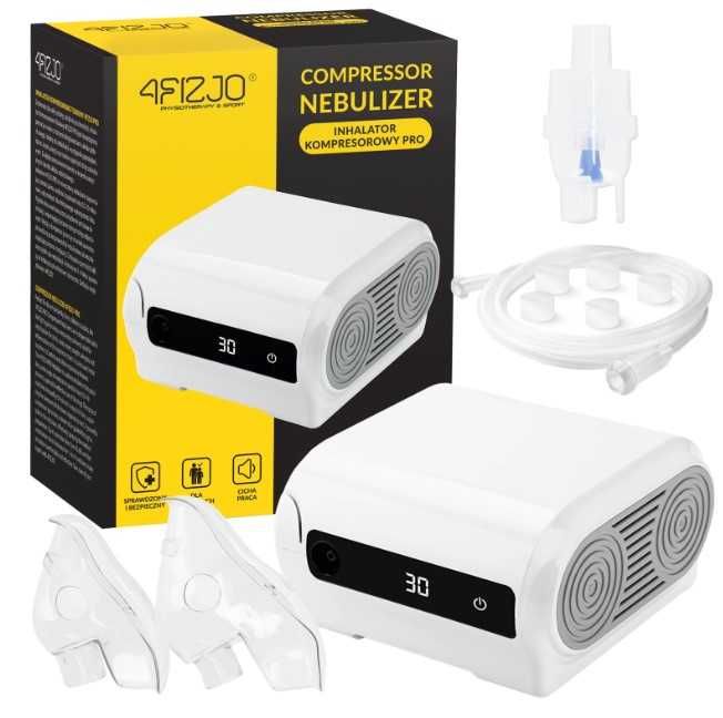 Inhalator NEBULIZATOR Przenośny kompresorowy PRO 4FIZJO Cichy !!!