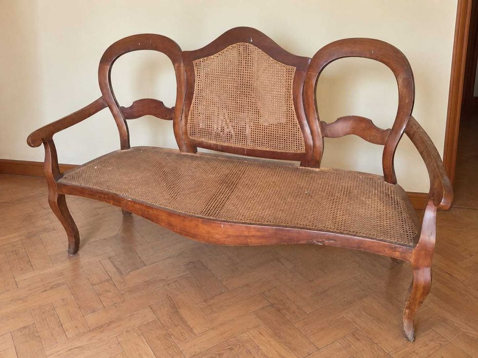 Canapé de palhinha (para restauro)