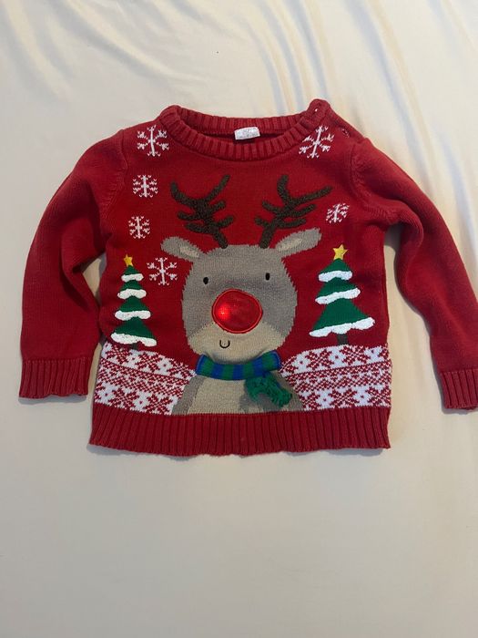 Sweter świąteczny Mikołaj świecący