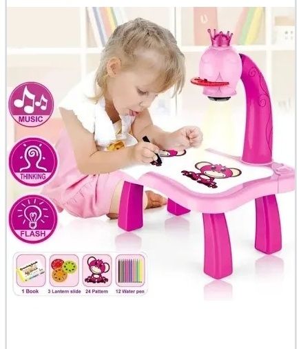 Дитячий столик з проектором для малювання слайди фломастери детский