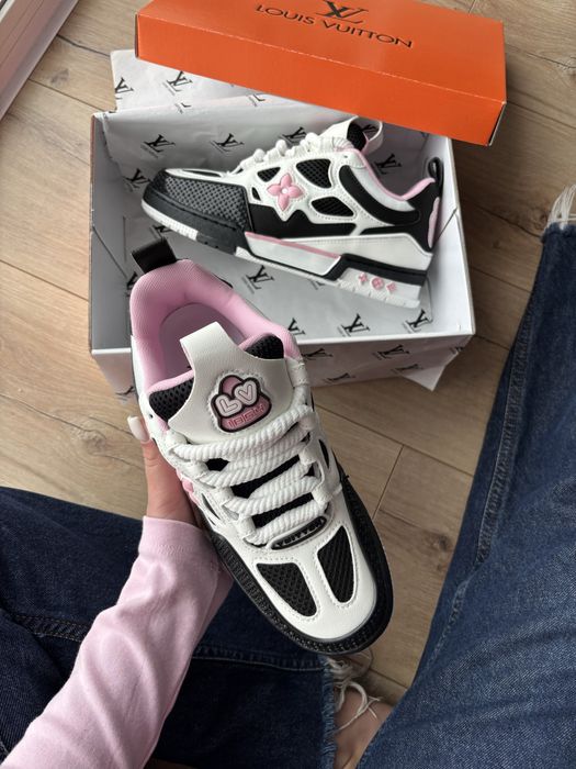 Louis Vuitton Skate Sneaker Black White Pink (36-41р)
