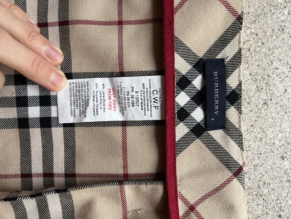 Детская юбка Burberry на 4 г. оригинал