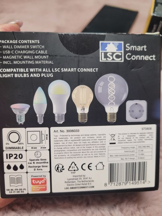 Sterownik ściemniacz światła LSC Smart WiFi