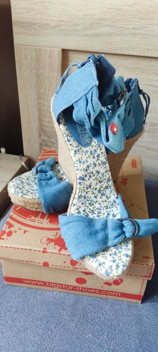 Hit lato 2025 espadryle sandały Big Star jeansowe jeans dżins dżinsowe