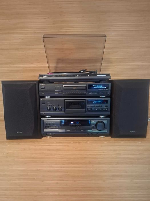 Wieża HiFi Stereo Technics Gramofon Kolumny Technics SM-M300 *Stan kolekcjonerski*