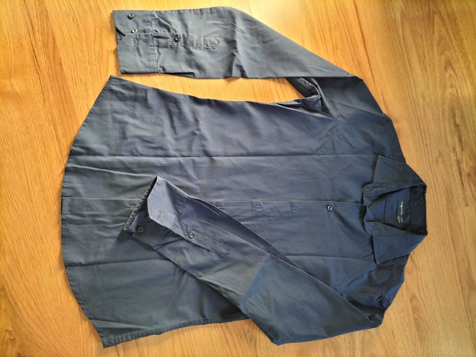 Granatowa męska koszula slim