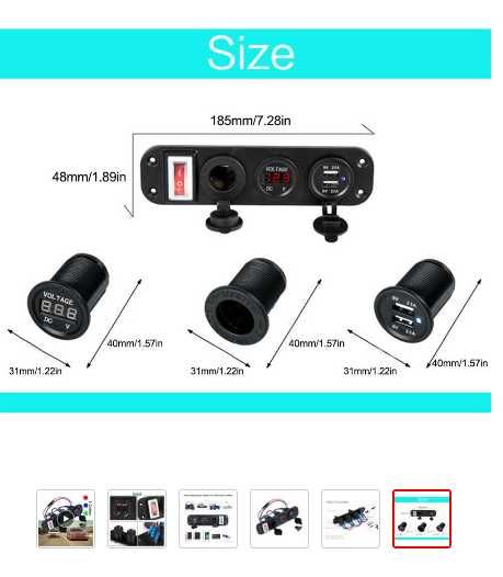 [NEW IN STOCK] 4-in-1 Digital Charger, 12–24 V DC, Two USB Ports64354231732226123