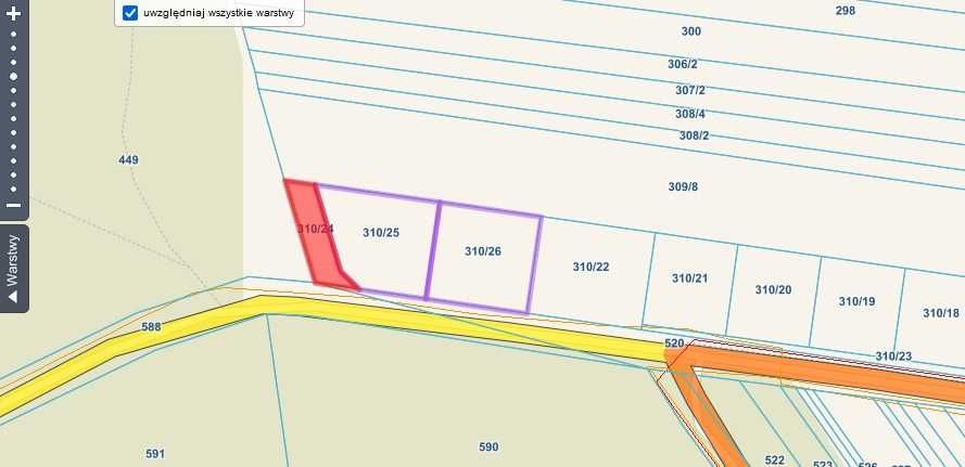 Sprzedam 2 działki budowlane przy lesie | 3000 m² | Udrzynek | asfalt