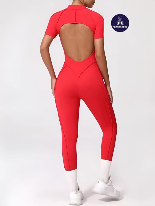 Комбінезон зі швами на молнії Комбез з відкритою спиною лосини новий С