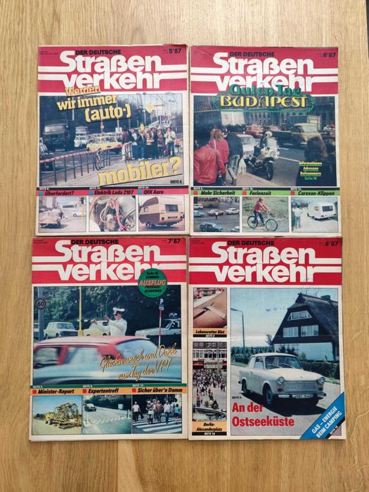 Rocznik Straben verkehr 1987 FSO WARS Lada Simson ETZ 250 Trabant