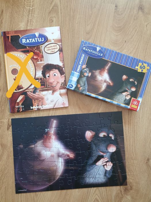 Puzzle i  książka Ratatouille