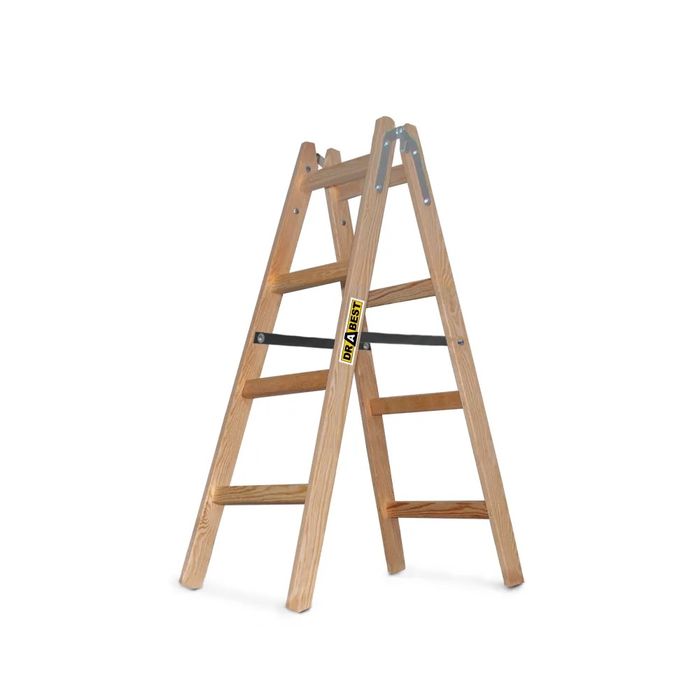 Drabina nowa malarska Drabest drewniana 150kg 4 stopnie
