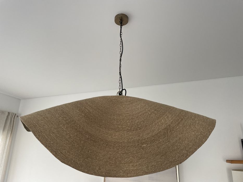 Candeeiro juta 110x45cm