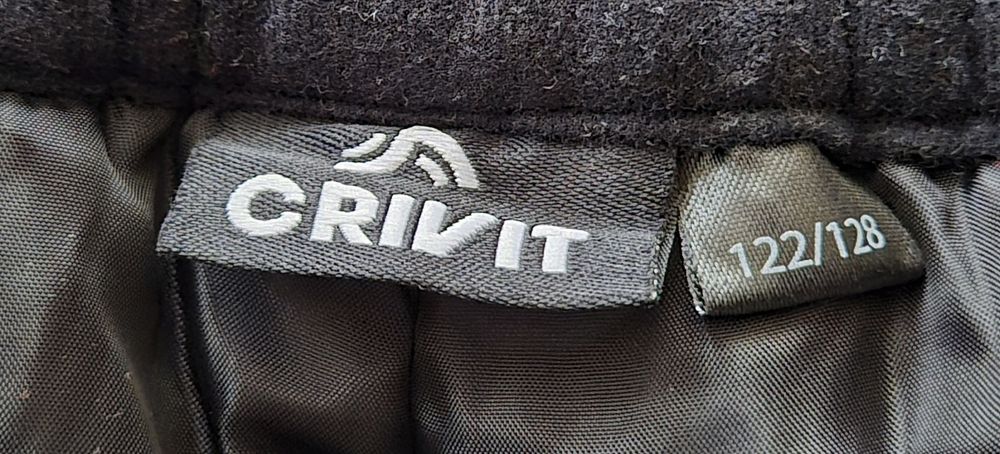 Spodnie zimowe narciarskie czarne CRIVIT (LIDL) 122/128