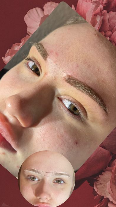 Перманент бровей губ- татуаж подарок 2=3