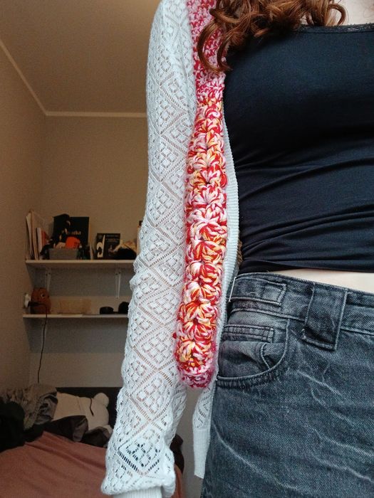 Torba torebka na ramię,  wykonana na szydełku handmade