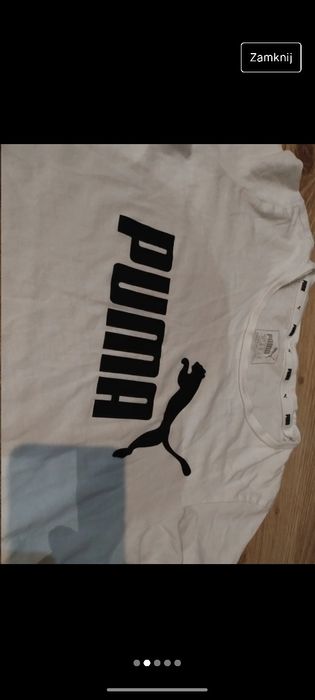 Biała bluzka koszulka puma