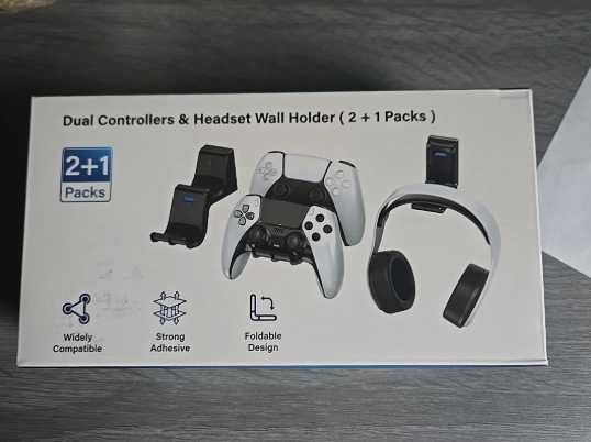 Podwójny uchwyt ścienny do kontrolera i zestawu słuchawkowego