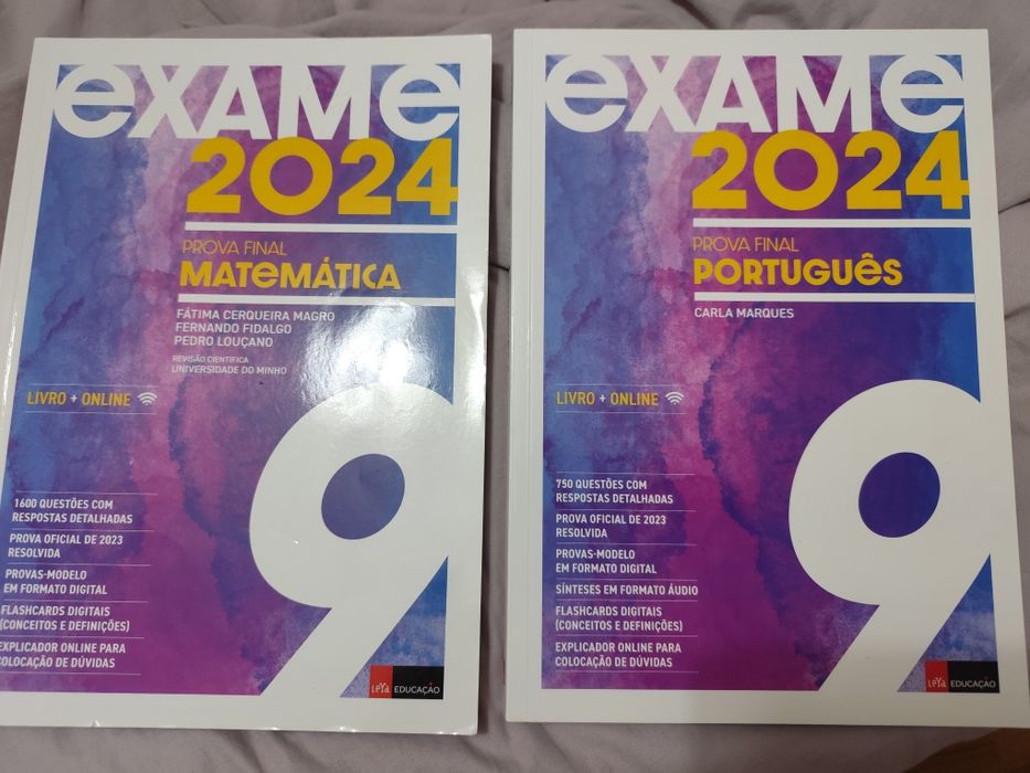 Livros de preparação para exames 9° ano