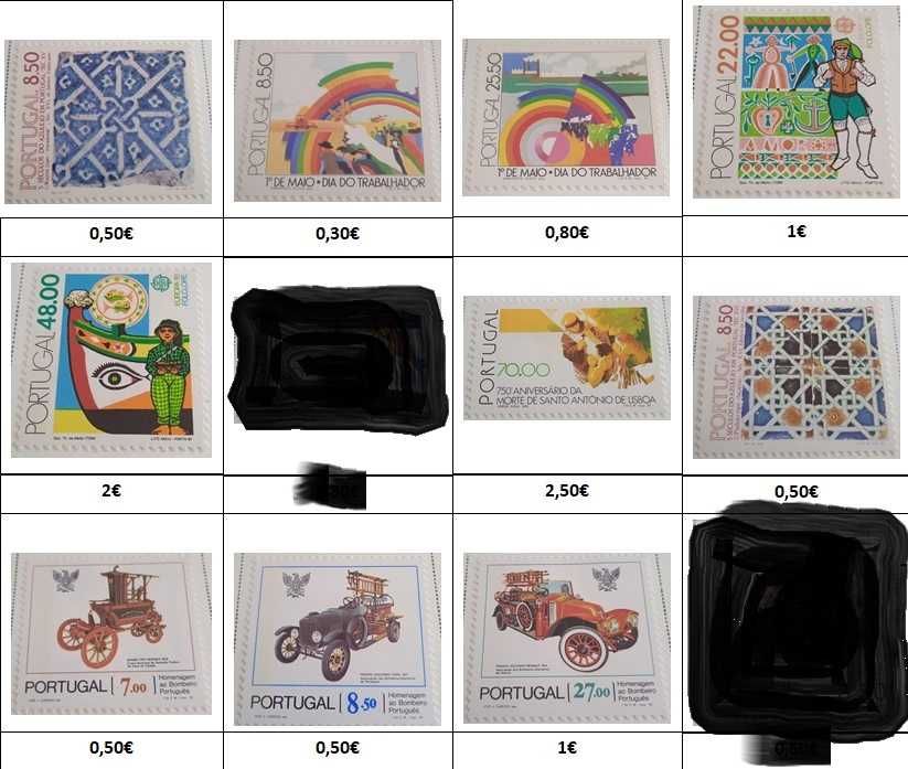 Vários Selos de Portugal 1981 a 1984, Açores 1984, Madeira 1980 a 1984