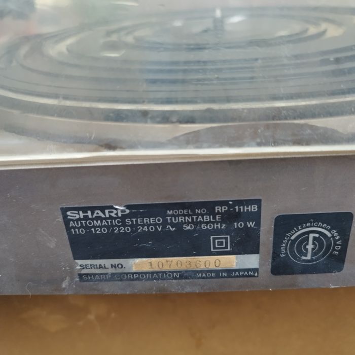 Stereo tuner+cassette+turntable+oryginalne głośniki SHARP