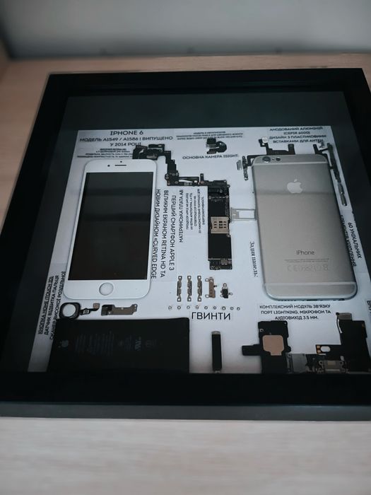 Продам Арт-картину iPhone 6 Disassembled Tech Art Display