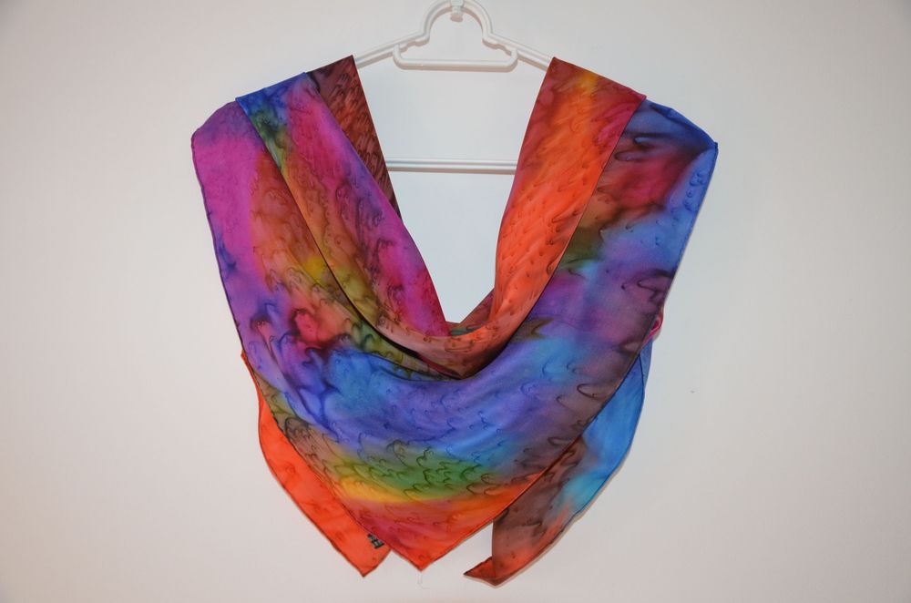 chusta apaszka 100% Silk jedwab 87x90