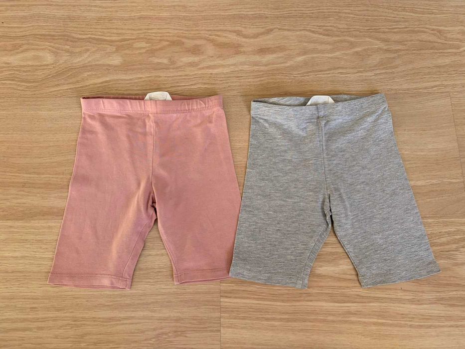 Legginy krótkie kolarki 2 pary H&M roz 104 3-4 lata