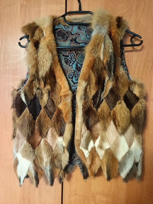 Futro kamizelka bezrękawnik futrzany