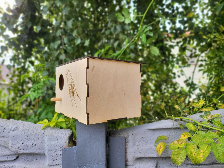 Budka lęgowa  papuga falista