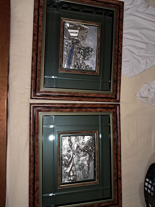 Quadros com desenho em prata arg 925