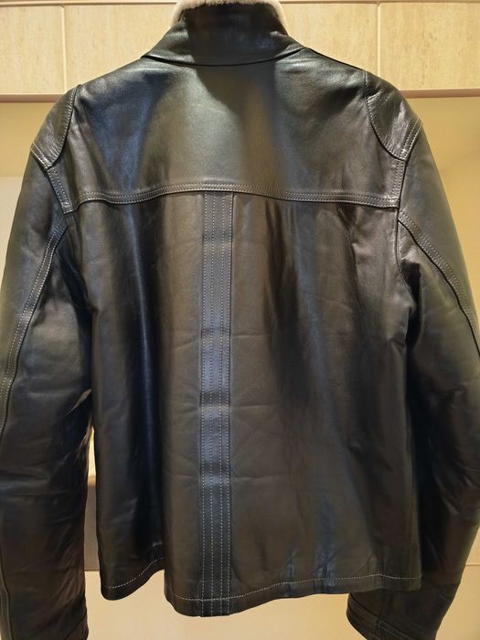 Мужская кожаная зимняя куртка