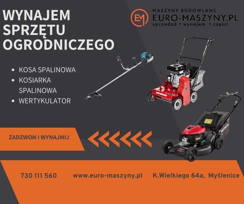 WYNAJEM kosa spalinowa, wertykulator , kosiarka spalinowa