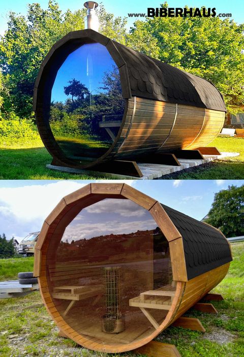 SAUNA Ogrodowa 400 cm + OKNO 100% + PRZEDSIONEK + GRATIS Beczka / Wiata + Akcesoria