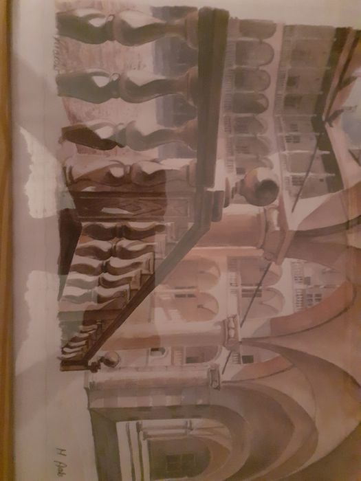 Obraz Kraków dziedziniec wawelski  akwarela