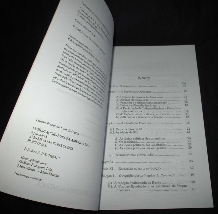 Livro História das Ideias Políticas volume III Jean Touchard