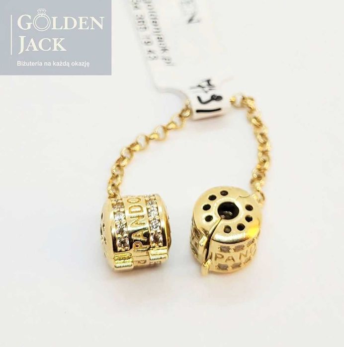 Złota zawieszka Charms z łańcuszkiem do Pandory złoto pr. 585 4,36 g