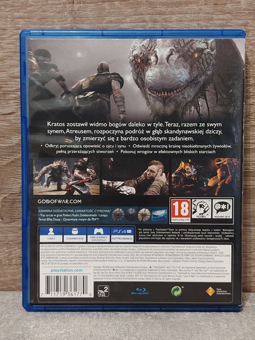 God of War 4 PS4 okładka polska