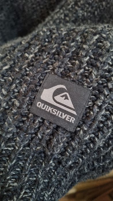 Granatowy sweter męski gruby quiksilver L