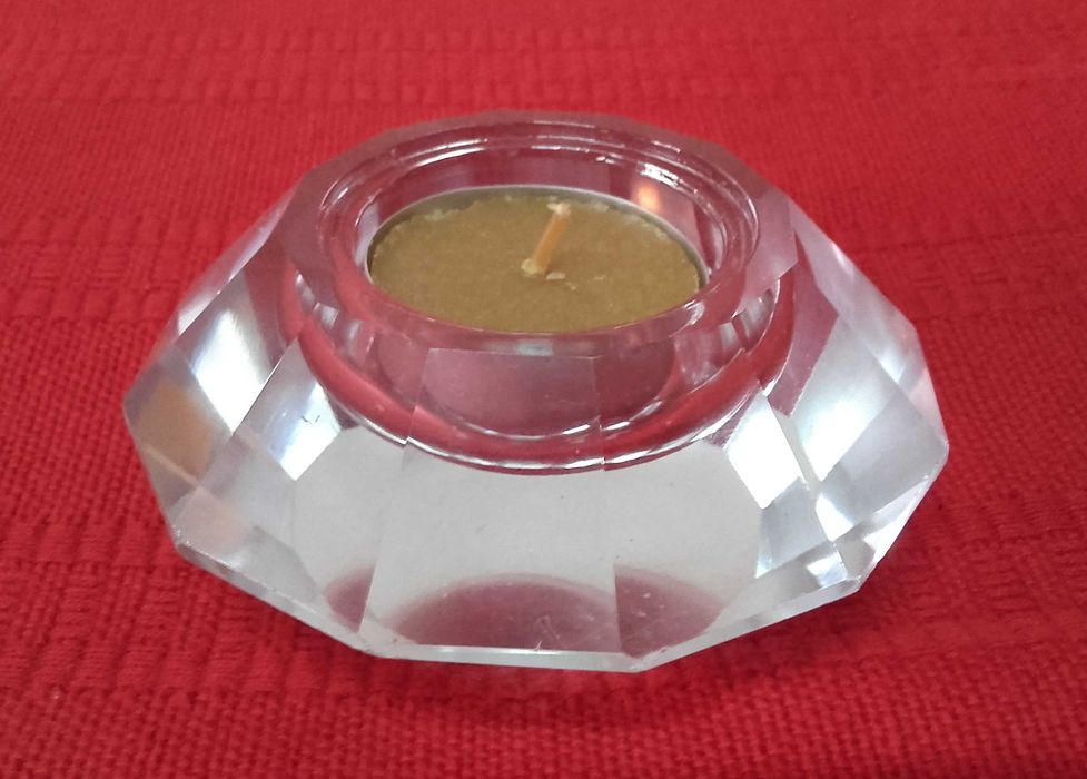 Porta-velas em cristal