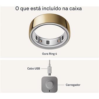 Anel inteligente Oura Ring 4 Gold - Tamanho 8