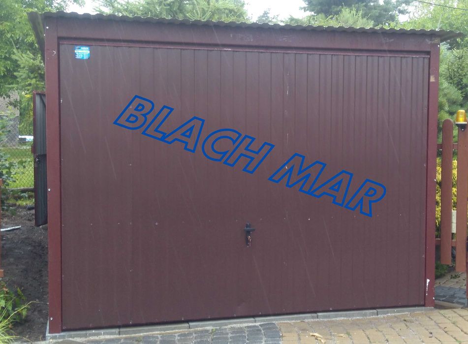 Garaż blaszany blaszak 3x5 uchylna kolor